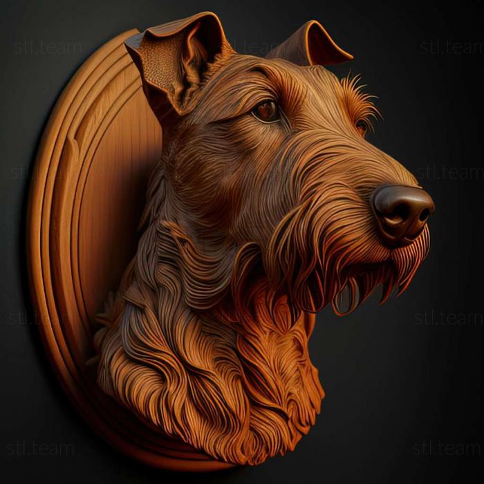 3D model Irish Terrier dog (STL)